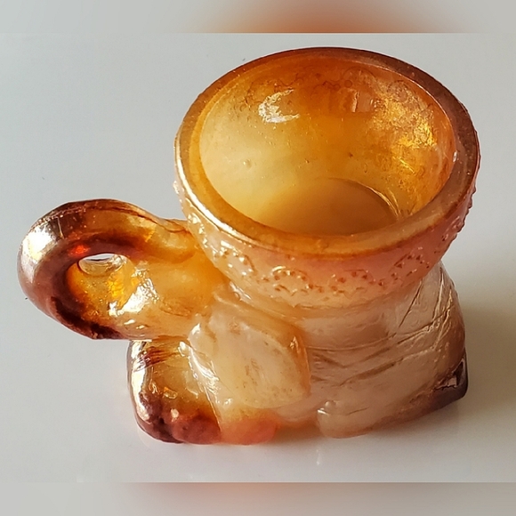 Rare "Packy the Elephant" Irredescent Carnival Glass Paperweight or 🥚 Holder - Picture 13 of 16